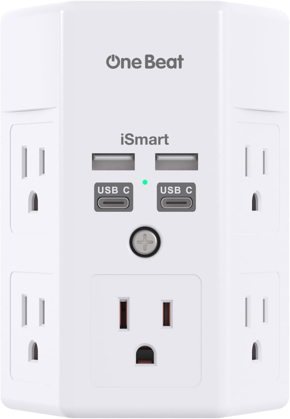 Surge Protector, 5 Outlets Extender 4 USB Ports(USB C), 3-Side 1680J Power Strip gallery