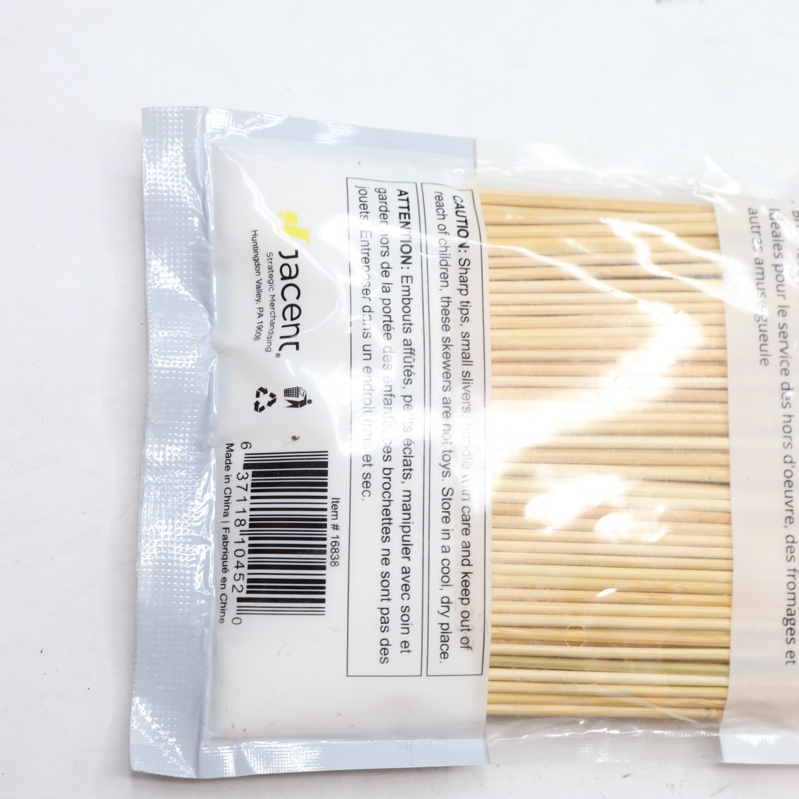 (300-Pk) Culinary Elements Appetizer Bamboo Skewers 4" 16838 gallery