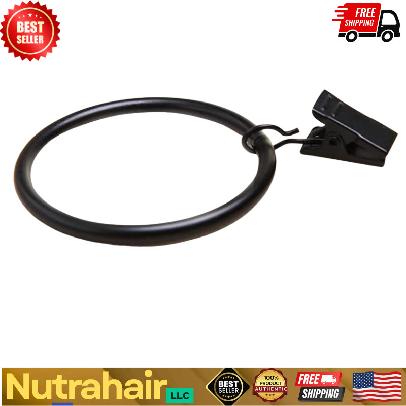 🪟 Extra Large Curtain Rings with Clips – 10 Pack, 2.5 Inch XL Rustproof Metal R gallery