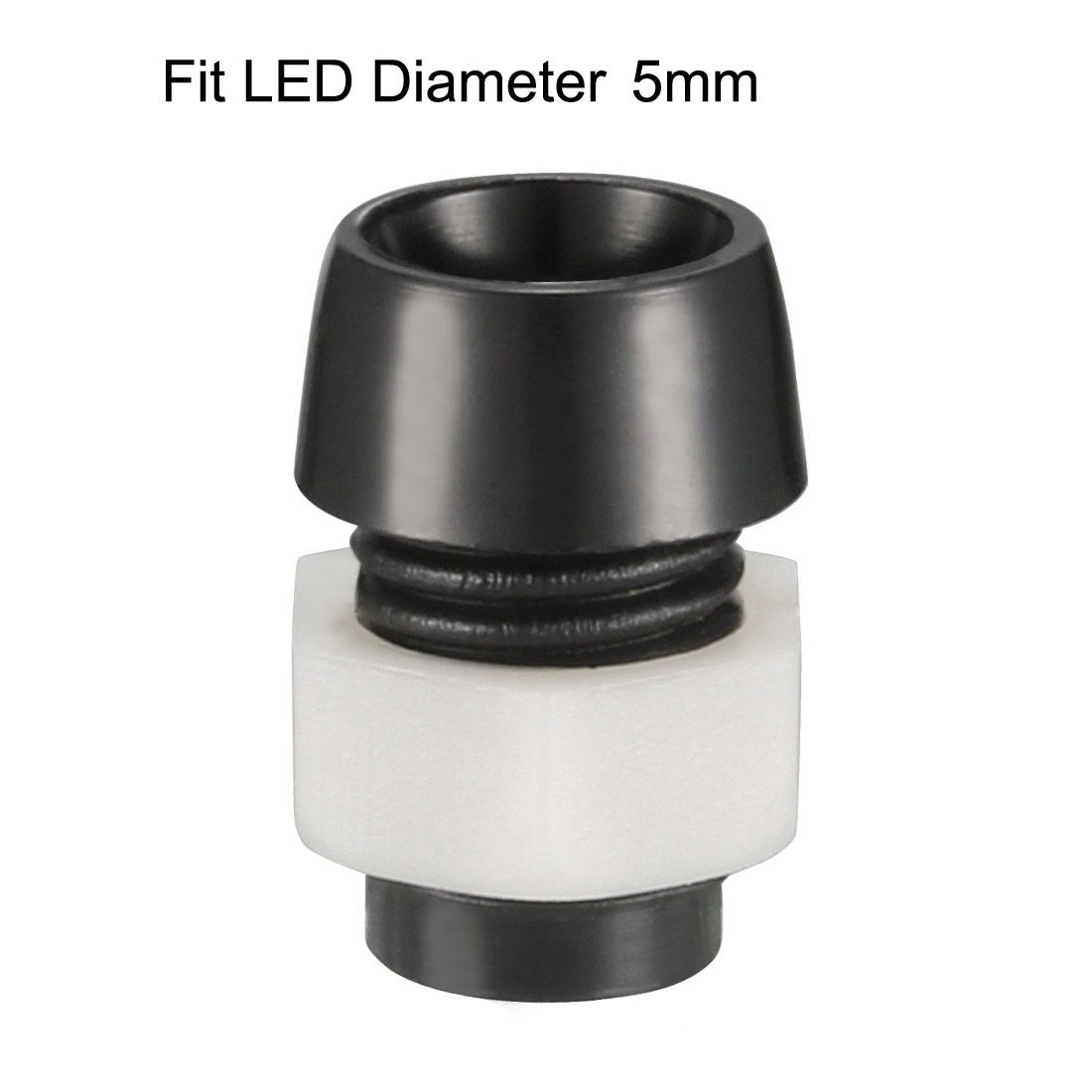 50PCS 5mm LED Lamp Holder Plastic Chrome Plated gallery