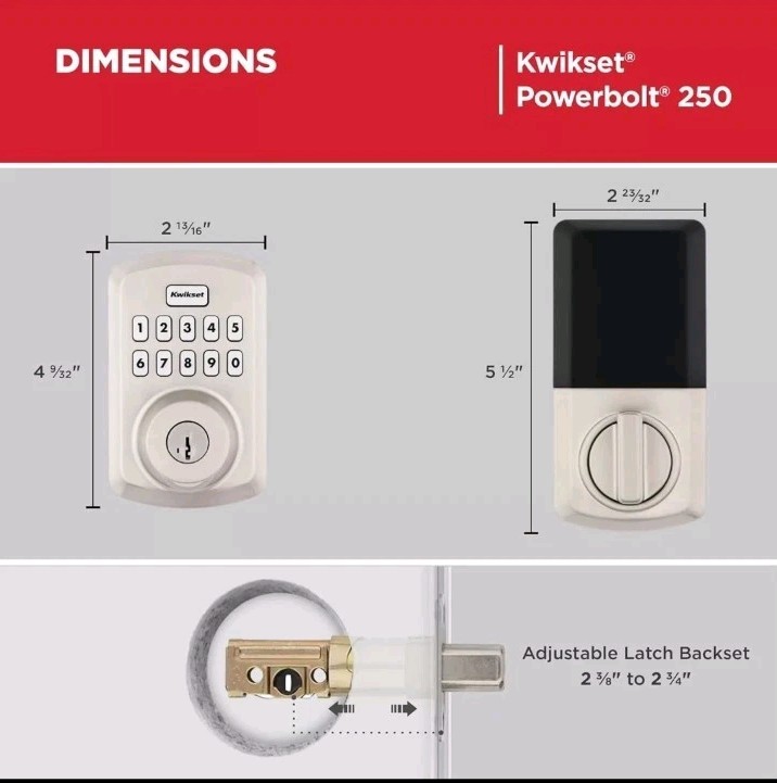 **NEW** Kwikset Powerbolt 250 10-Button Electronic Deadbolt Door Lock gallery