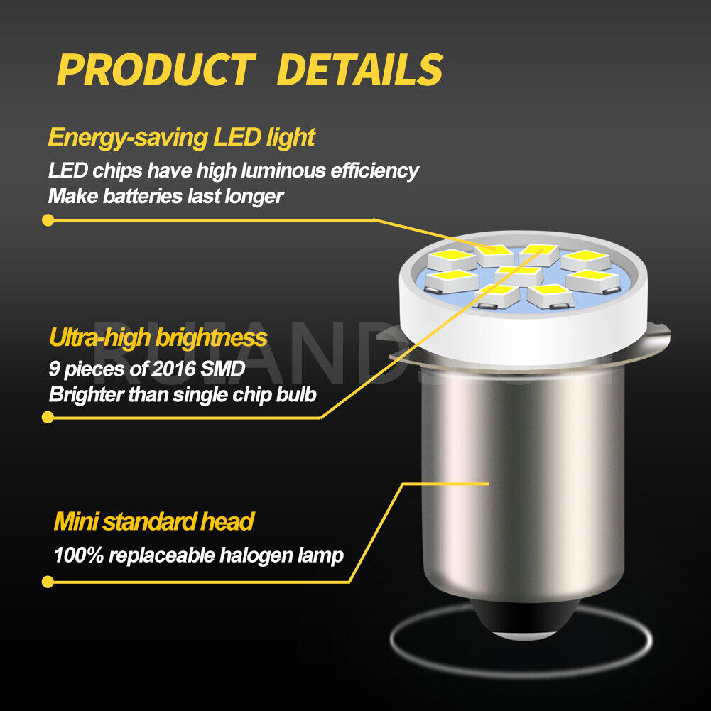 P13.5S 2016 3V/4.5V/6V LED Flashlight Torch Light Bulb Upgrade Replacement Lamp gallery