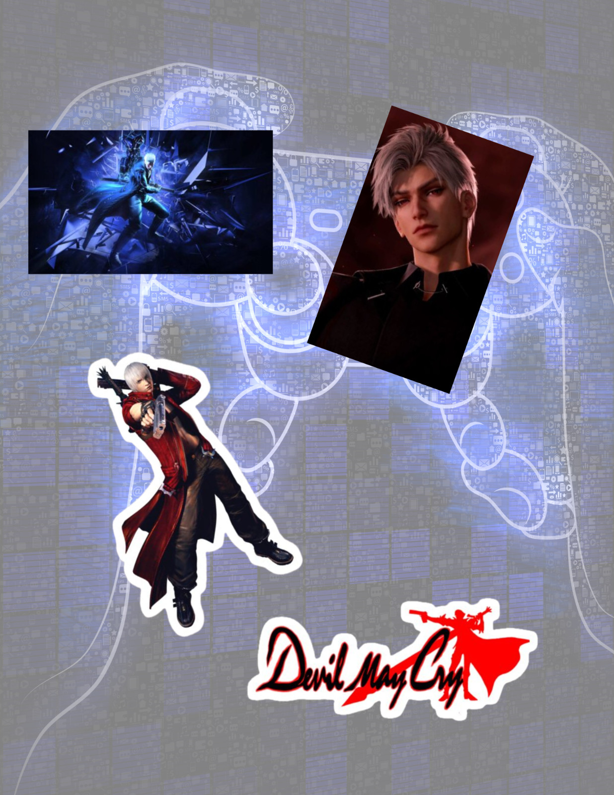Devil May Cry Retro Video Game 4pc Sticker Pack gallery
