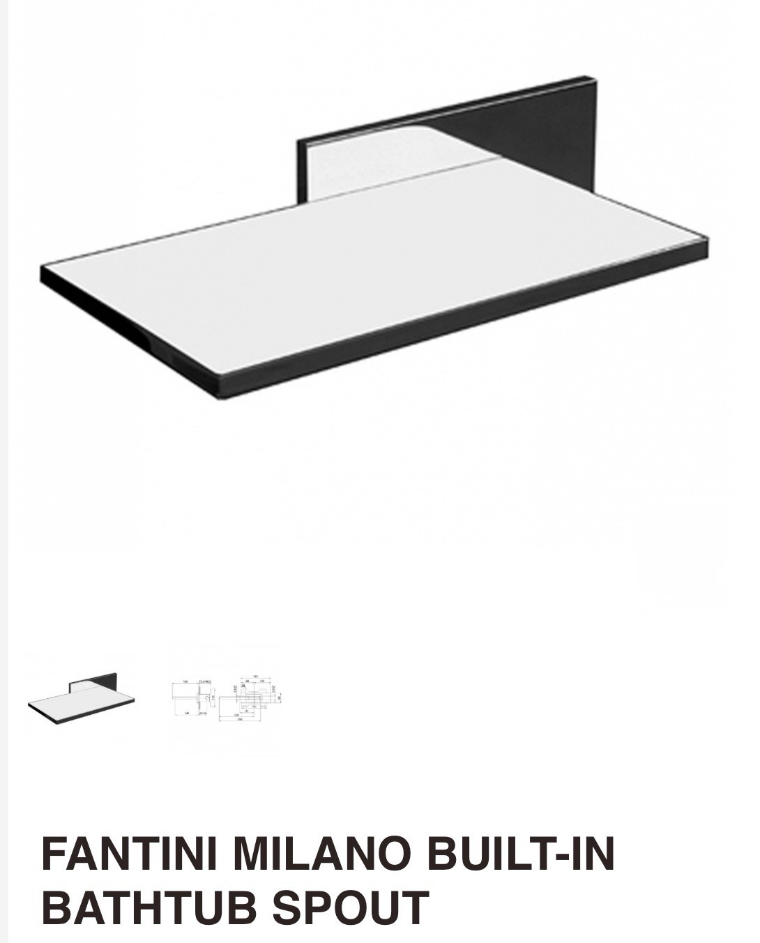 Fantini Milano Wall Mount Waterfall Tub Spout 18025042BU gallery