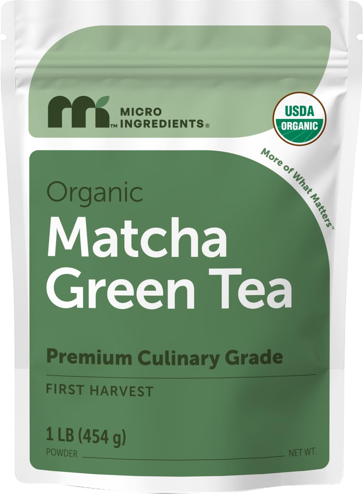 Micro Ingredients Organic Matcha Green Tea Powder, First 16 Ounce (Pack of 1) gallery