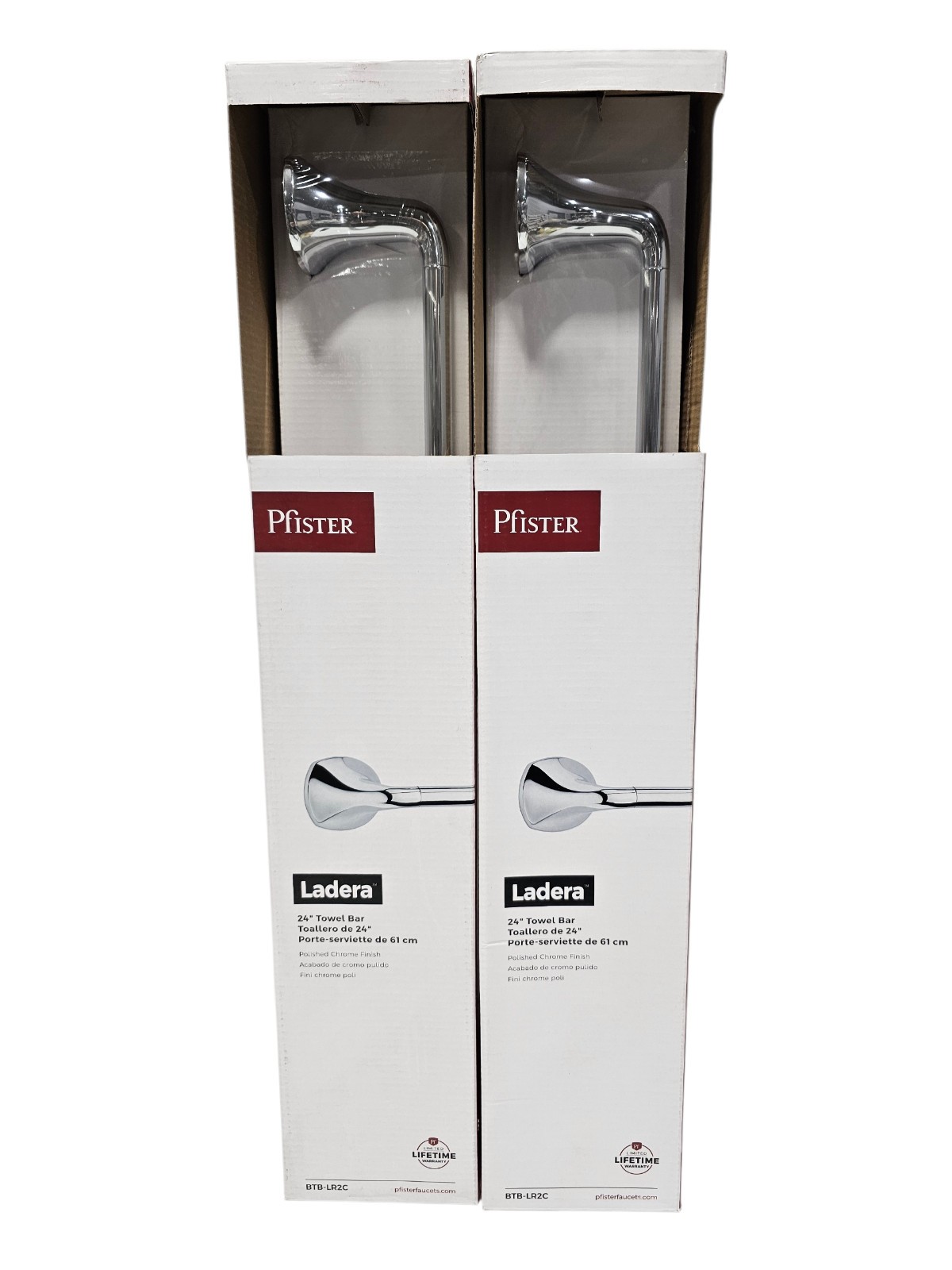 *2 PACK* Pfister Ladera Modern 24 inch Bathroom Towel Bar in Polished Chrome gallery
