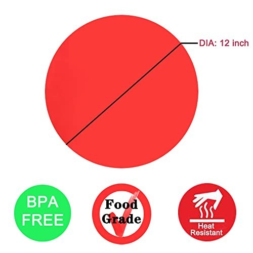 Multi-Purpose 12-Inch Red Silicone Microwave Mat Set – BPA Free & Easy Clean gallery