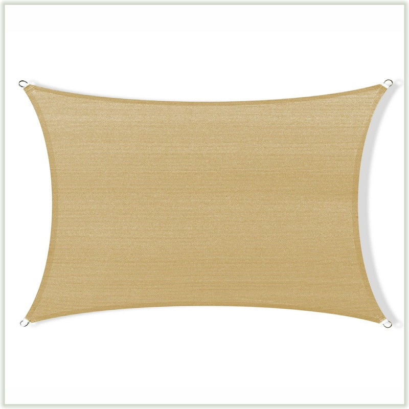 Colourtree Sand Custom Size Rectangle Sun Shade Sail Canopy Fabric Cover Patio gallery
