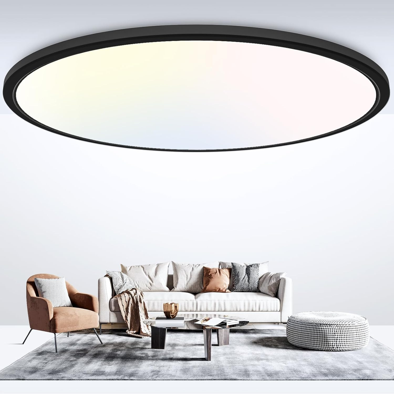 20 Inch LED Ceiling Light, 5000LM 50W Large & Bright Flush Mount Lighting Fixtur gallery