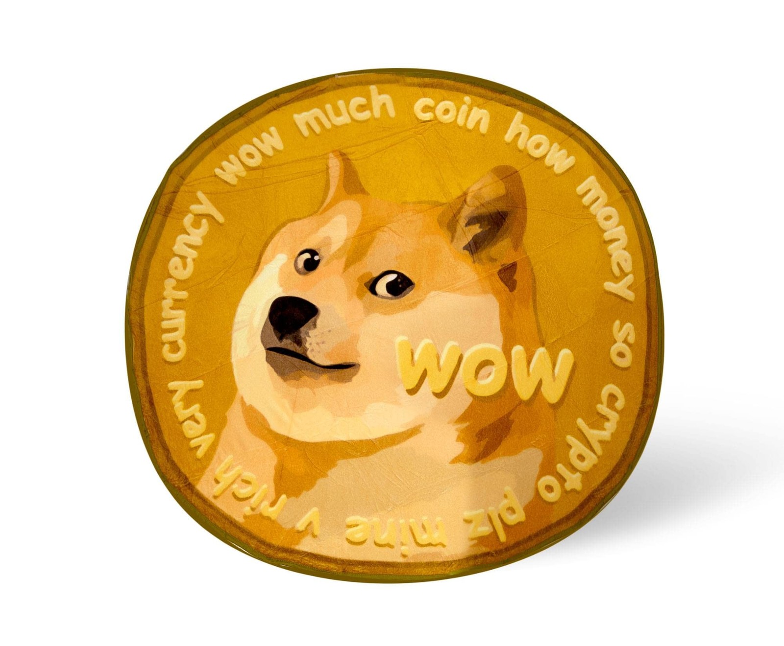 Dogecoin Cryptocurrency Round Fleece Throw Blanket | Plush Soft Polyester Cov... gallery