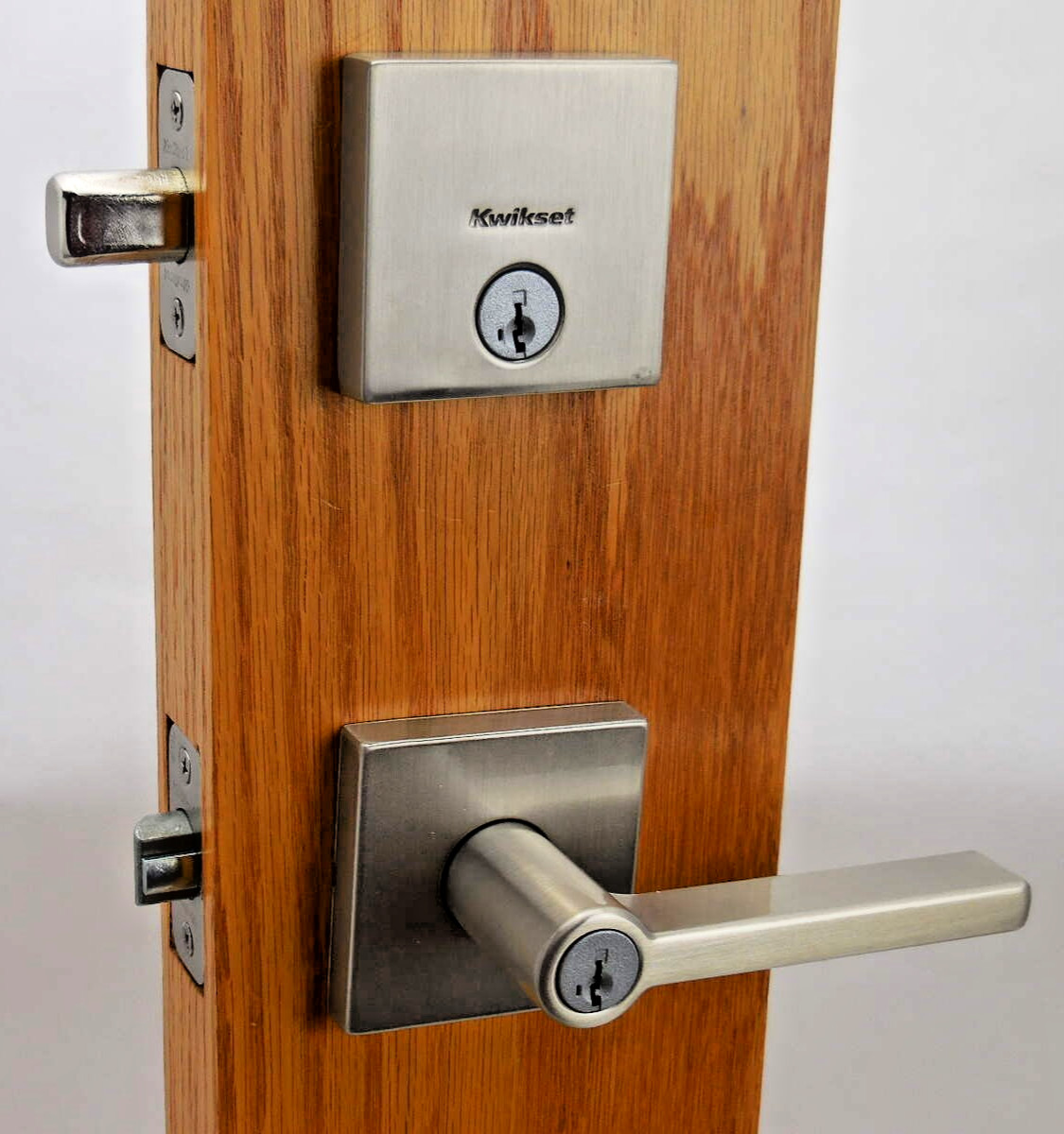 Kwikset Halifax Keyed Entry Lever Deadbolt Satin Nickel 991HFLSQT15 #893 gallery