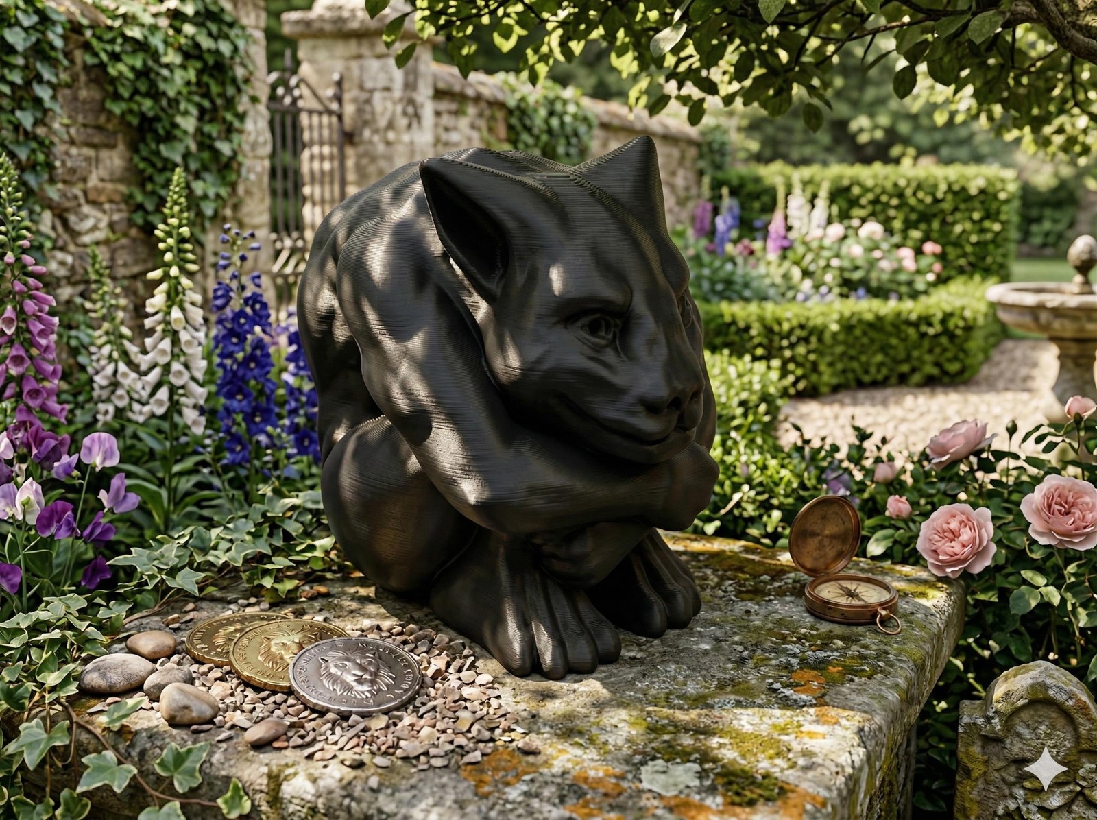 Sitting Gargoyle Statue - Any Color - Garden or Desk Topper - Many Gargoyles in gallery