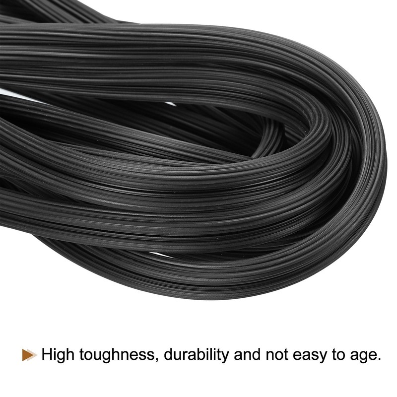 Screen Spline, 5M/16.4Ft Rubber Window Sealing Strip, 6mm OD Black gallery