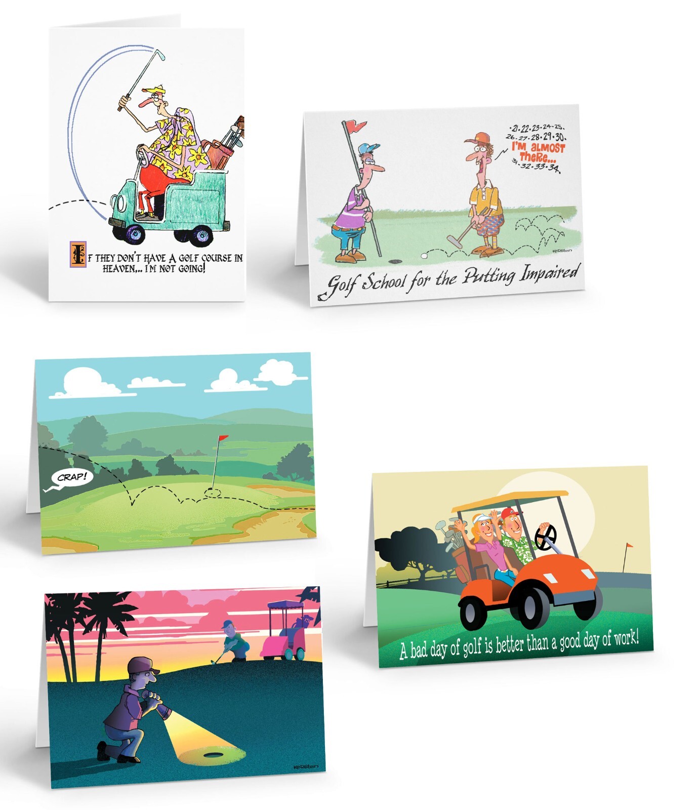 Funny Golf Cards for All Occasions | Humorous Assorted Golf Designs Note Cards gallery