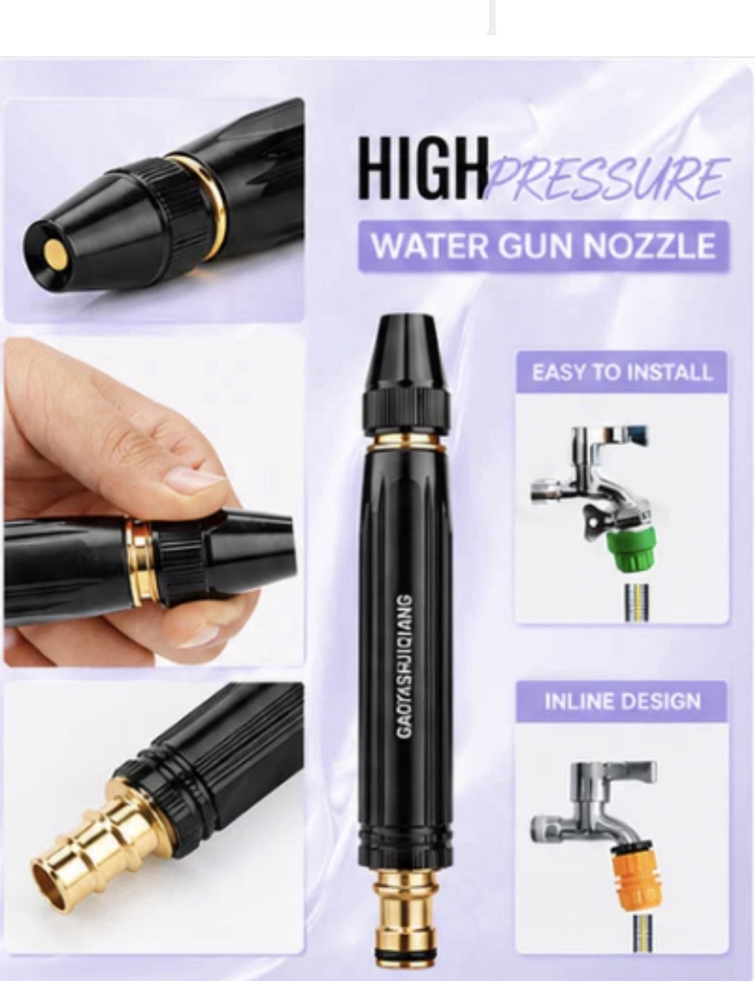 360° Adjustable High-Pressure Washer Nozzle gallery