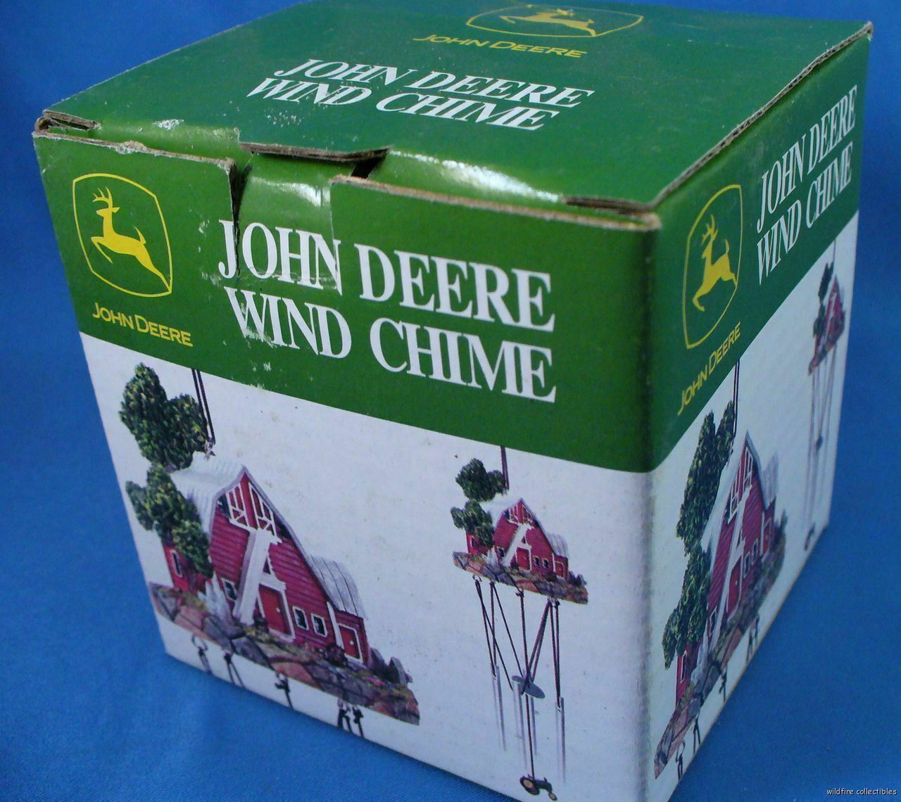JOHN DEERE Red BARN TRACTOR WIND CHIMES farm home decor house yard tree lawn gallery
