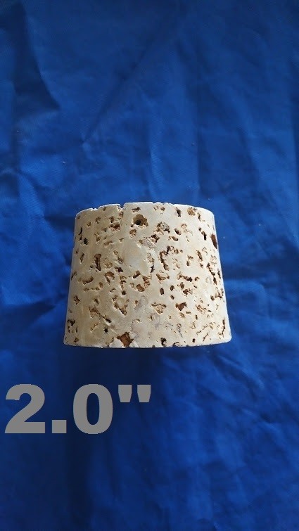CORK stopper plug round tapered style crafts fishing lab wine all natural**2.0'' gallery