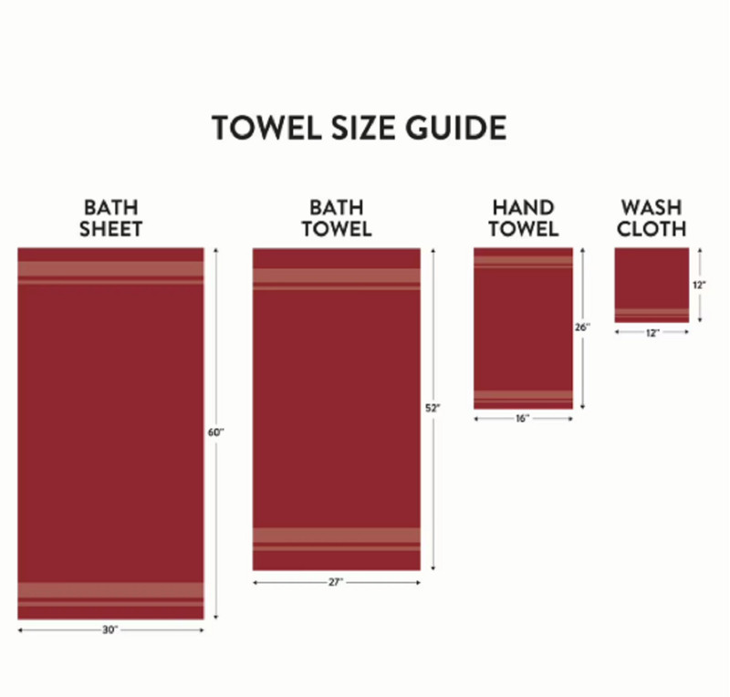 Mainstays Basic Bath Towel, Soft 100% Cotton and Highly Absorbent Bath Towel,Red gallery