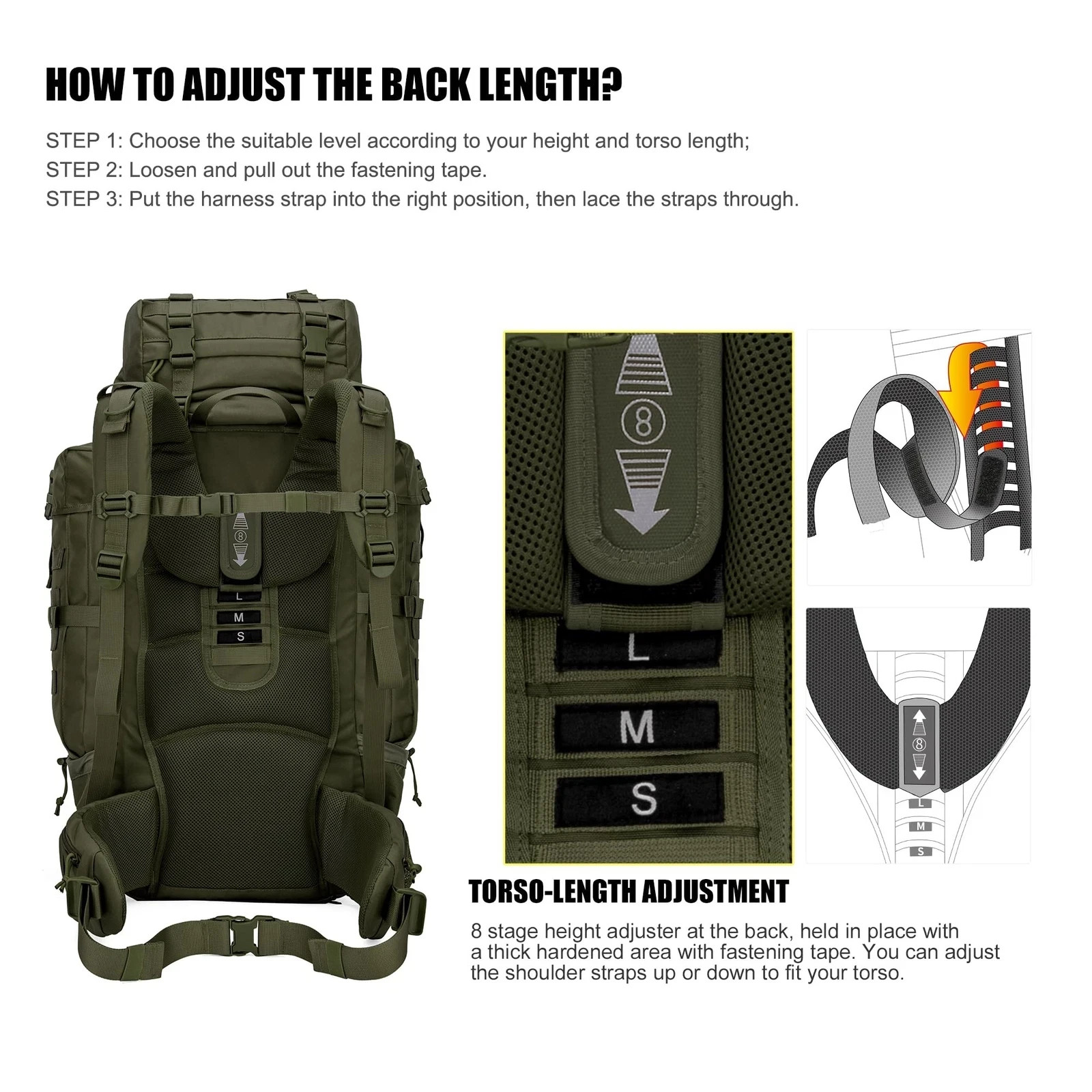 Mardingtop 70L Internal Frame Backpack for Hunting,Camping,Hiking Backpacking... 5