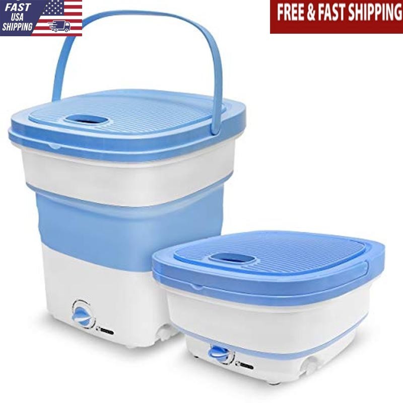 Portable Mini Washing Machine Collapsible Bucket Camping & Travel PUCWM33.5 New gallery