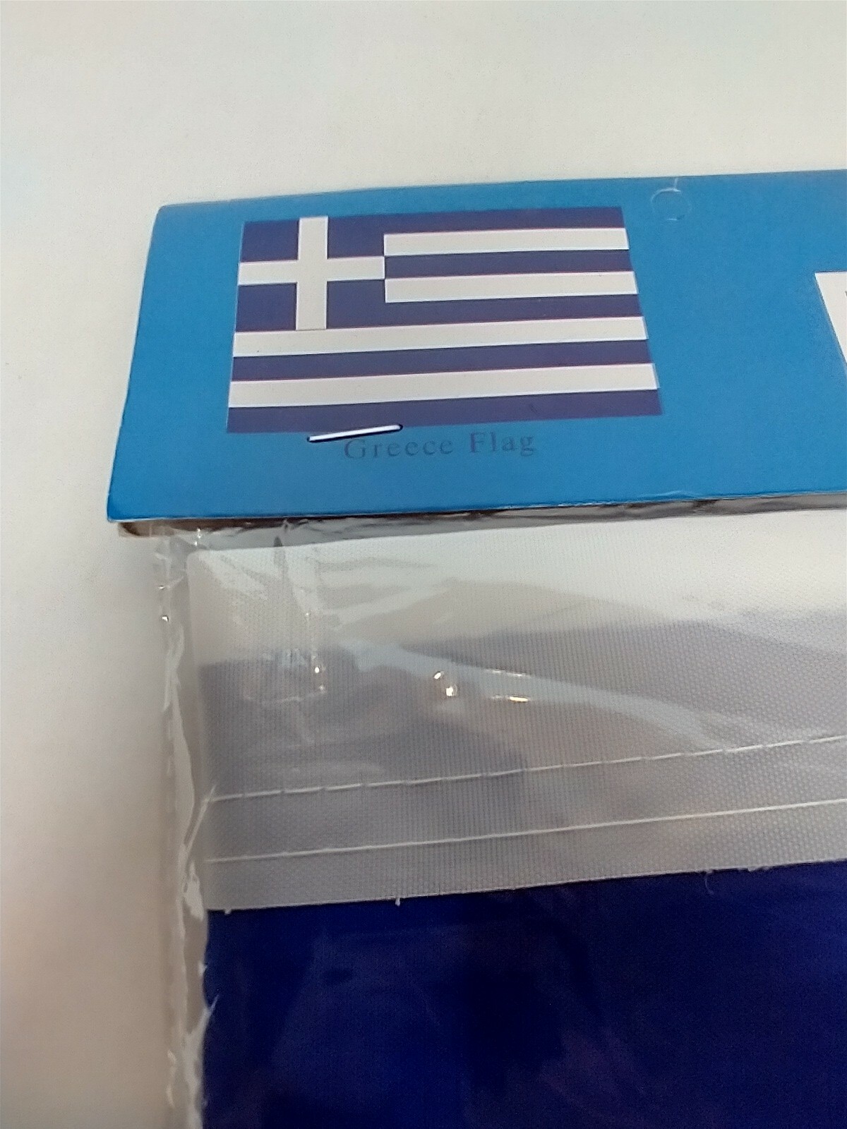 Greece Flag Canvas Header Brass Grommets 3'×5' gallery