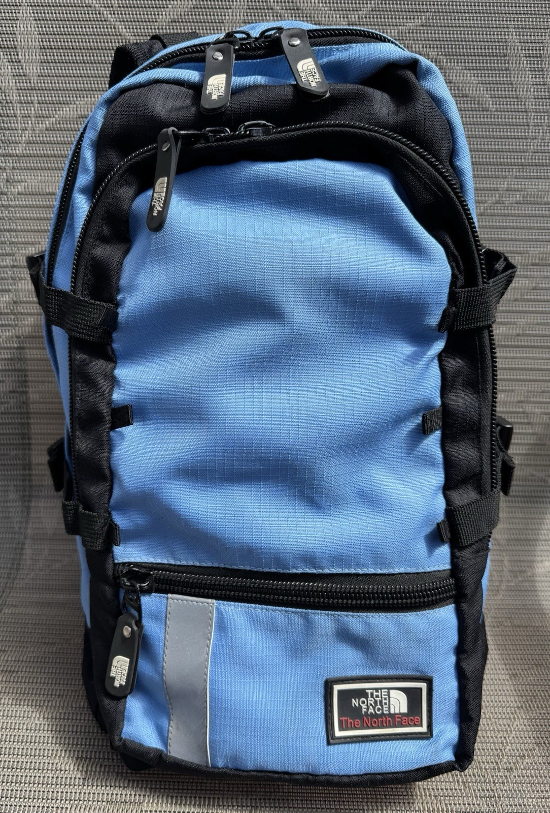 The North Face Base Camp Light Blue/Black Backpack Medium Ultralight Pre Owned