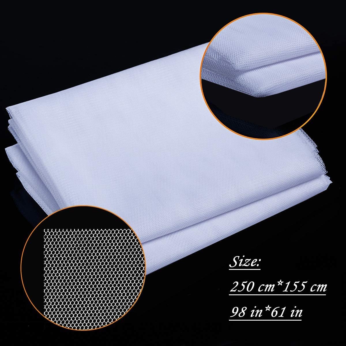JITFUNG DIY Window Screen Curtain, 2 Packs of Mesh Netting 98 * 61 inches wit... gallery