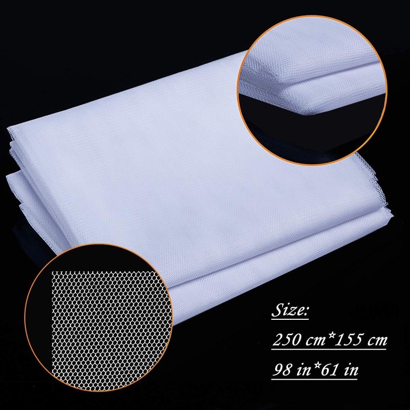 JITFUNG DIY Window Screen Curtain, 2 Packs of Mesh Netting 98 * 61 inches wit... gallery