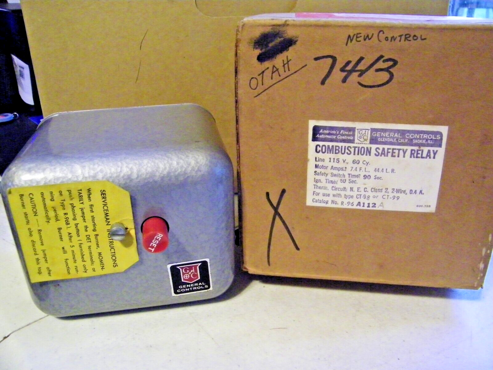 General Controls Combustion Safety Relay A112 New/Old Stock gallery