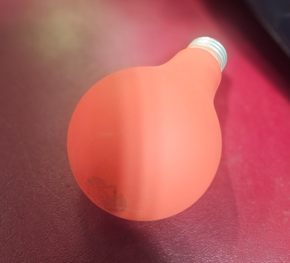 Vintage CHAMPION Red Light Bulb 60 Watts 1950's Flat paint gallery