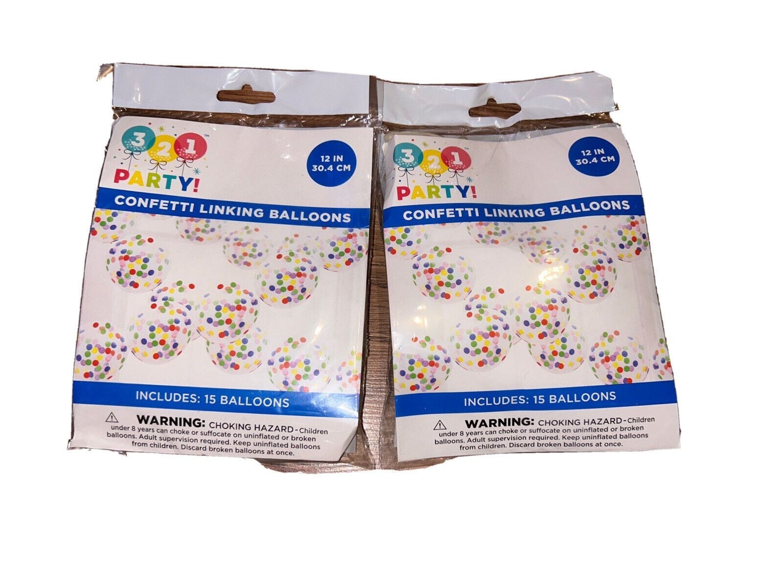321 Party! Rainbow Confetti Linking Balloon Garland Kit 4 Packs 60 Ballons Total gallery