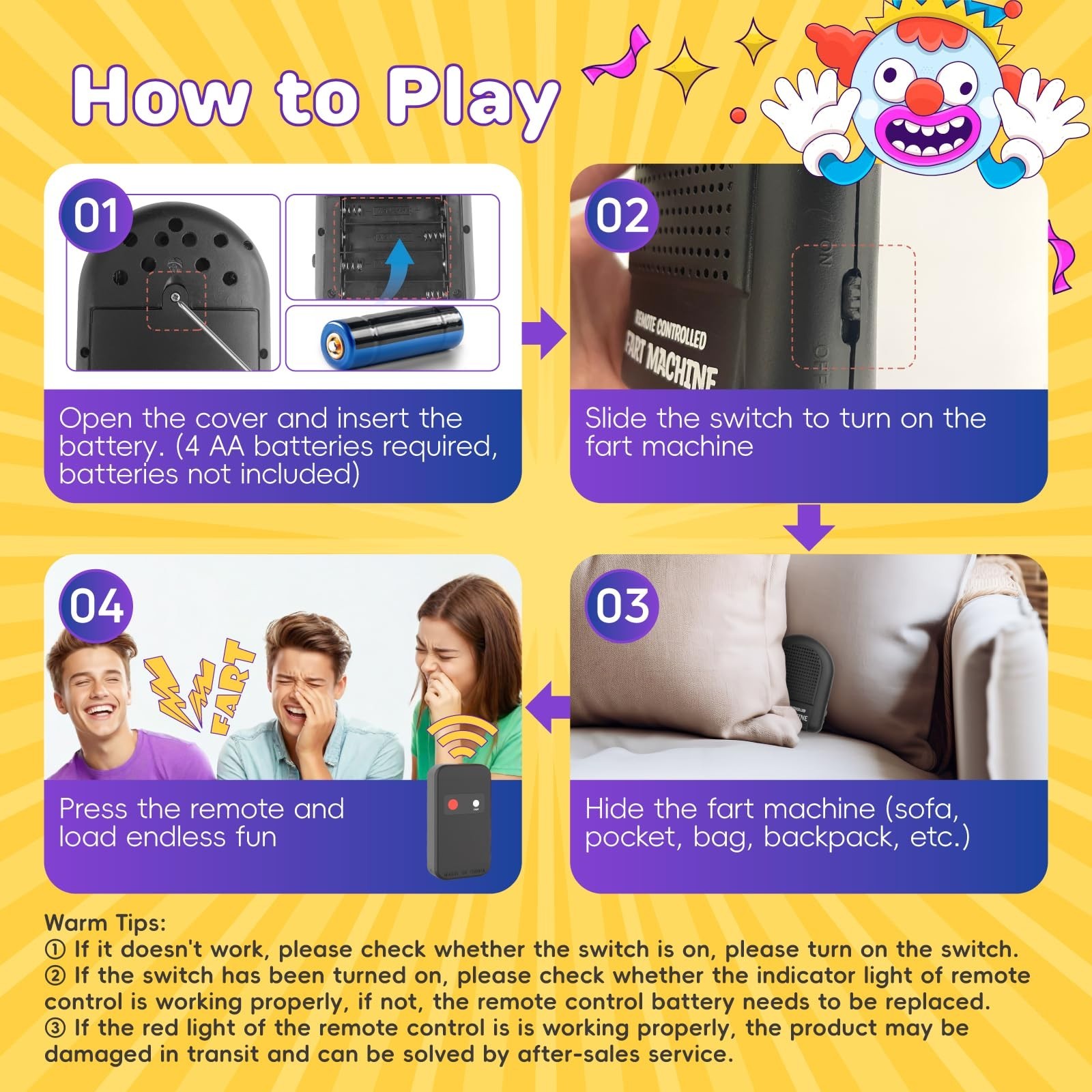 Remote Control Fart Machine - Pocket Size Prank Toy for April Fools' Day Fun gallery