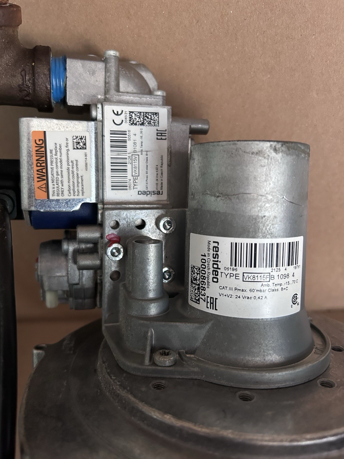 RESIDO VK8115F Inducer Motor For A.O.Smith Commercial Water Heater W Gas Valce gallery