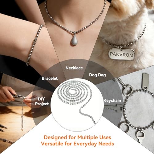 Ceiling Fan Pull Chain Extension, 120 In Ball Chain With 12 Connetors, gallery