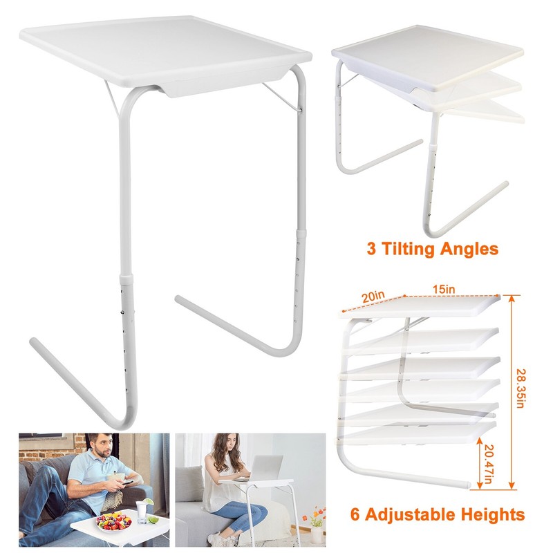Adjustable Portable Folding Table Desk Smart TV Tray Laptop PC Dinner Bed Mate gallery
