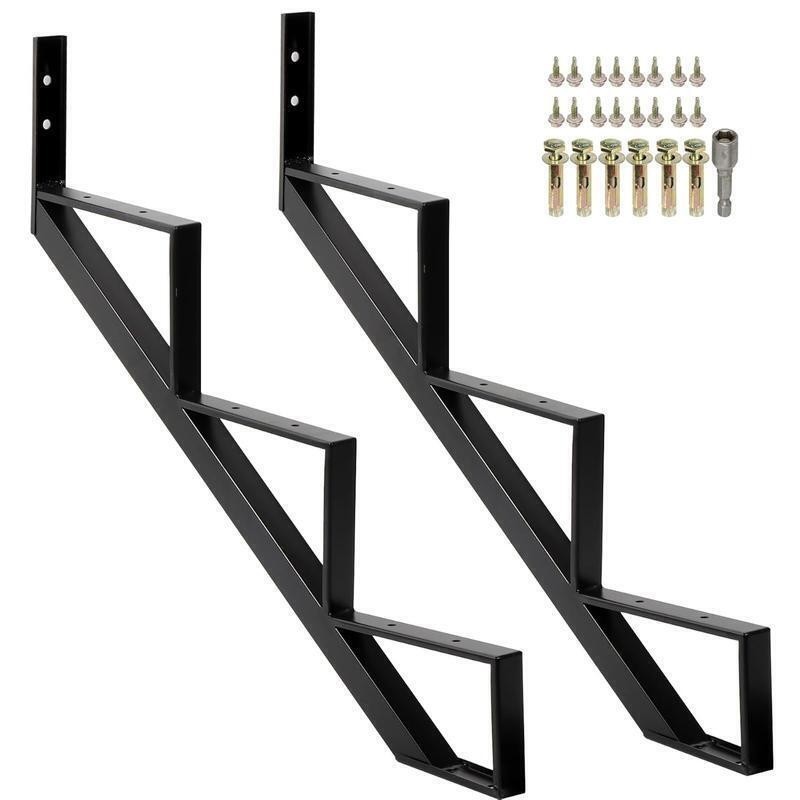 Steel Stair Stringer Riser 2 Pack Heavy Duty Stair Step Support Outdoor Use gallery