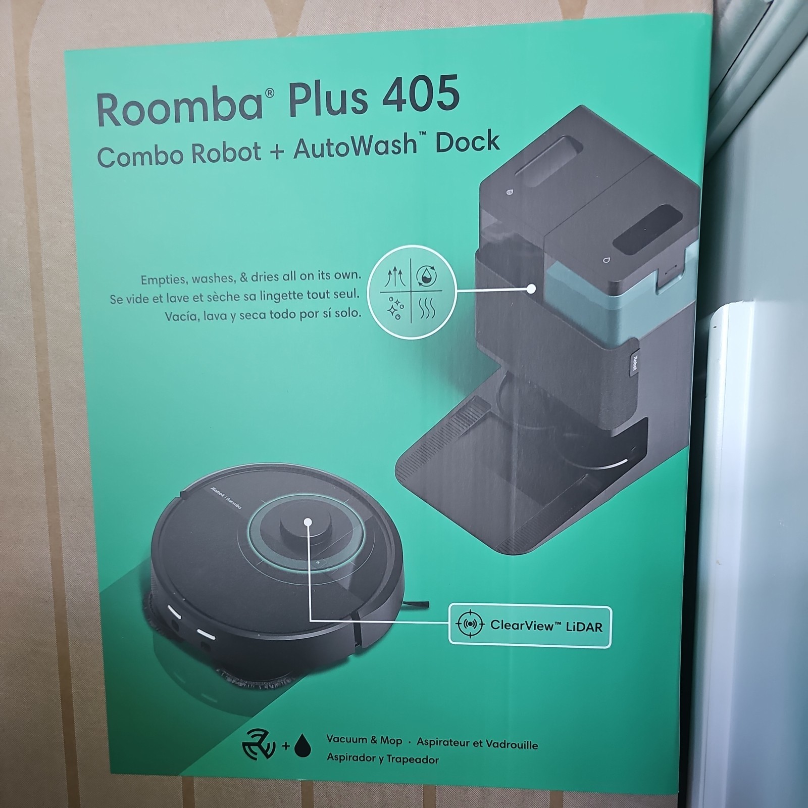 Roomba plus 405 (G181) Combo Robot Vacuum & Mop with Autowash Dock - Amazon Excl gallery