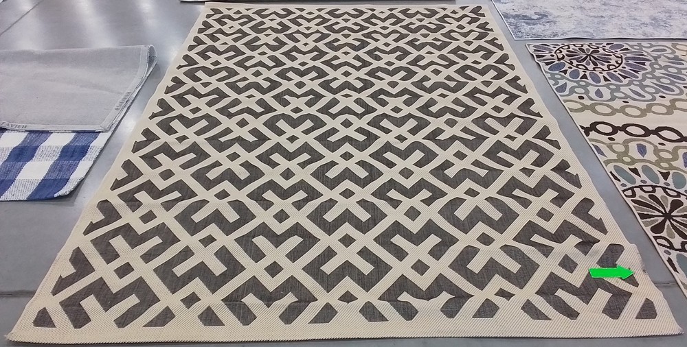 BLACK / BEIGE 8'-0" x 11'-0" Stained Rug, Reduced Price 1172775340 CY6915-216-8