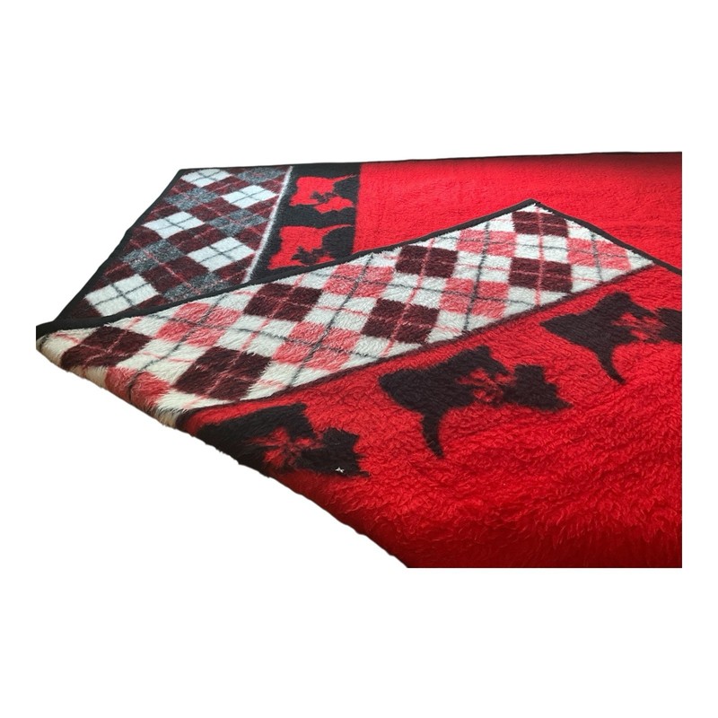 Biederlack Reversible Scottish Terrier Dog Blanket Throw 58 Inch x 70 Inch USA gallery
