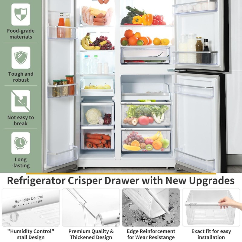 Crisper Bin for Whirlpool & Kenmore Refrigerators - Fridge Drawer Replacement, W gallery