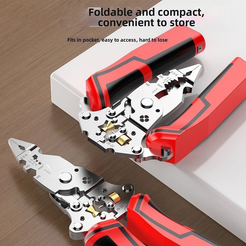 16-in-1 Wire Stripper with Voltage Detection for Stripping Twisting and Cutting gallery