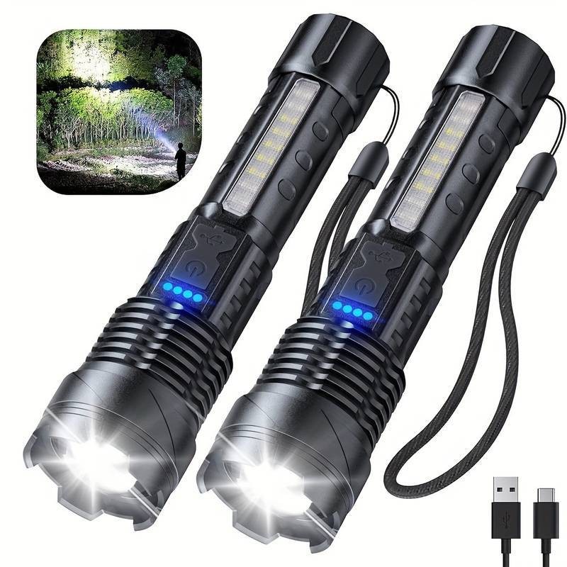 990000000 Lumen Super Bright LED Tactical Flashlight Rechargeable LED Work Light gallery
