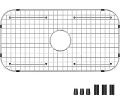 Sink Bottom Grid 27-1/2″ x 14-1/4″, Center Drain Stainless Steel for Single Sink