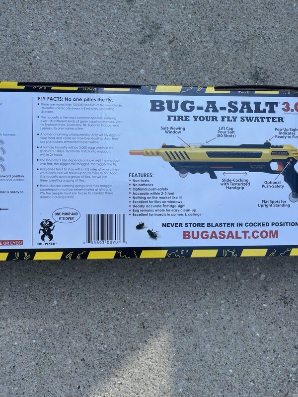 Bug-A-Salt 3.0 Non-toxic Fly Gun With Extra Salt And Laser Sight Add On gallery