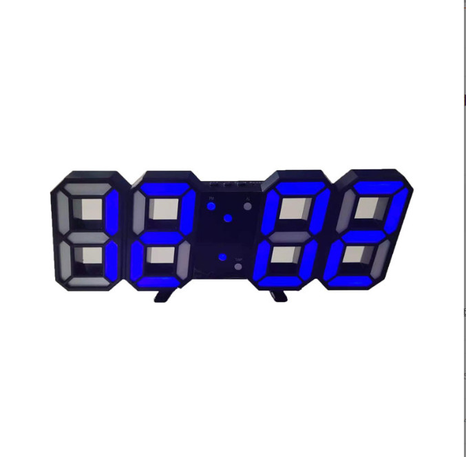 3D LED Clock Digital Wall Desk Alarm 9.7" Brightness Adjustable Gift Present gallery