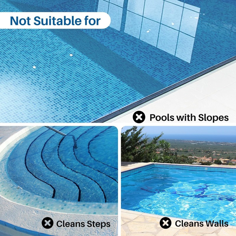 POOLPURE Cordless Robotic Pool Cleaner - Dual 35W Motors, 110Min Runtime gallery