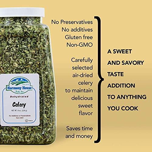 Harmony House Dehydrated Celery, Crosscut – Dried Vegetables for Cooking, gallery