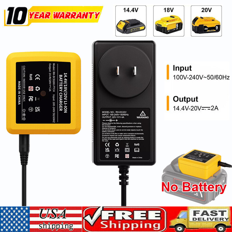 For Dewalt 20V 20 Volt MAX Battery Charger DCB206-2 DCB205-2 DCB204 DCB201-2 NEW gallery