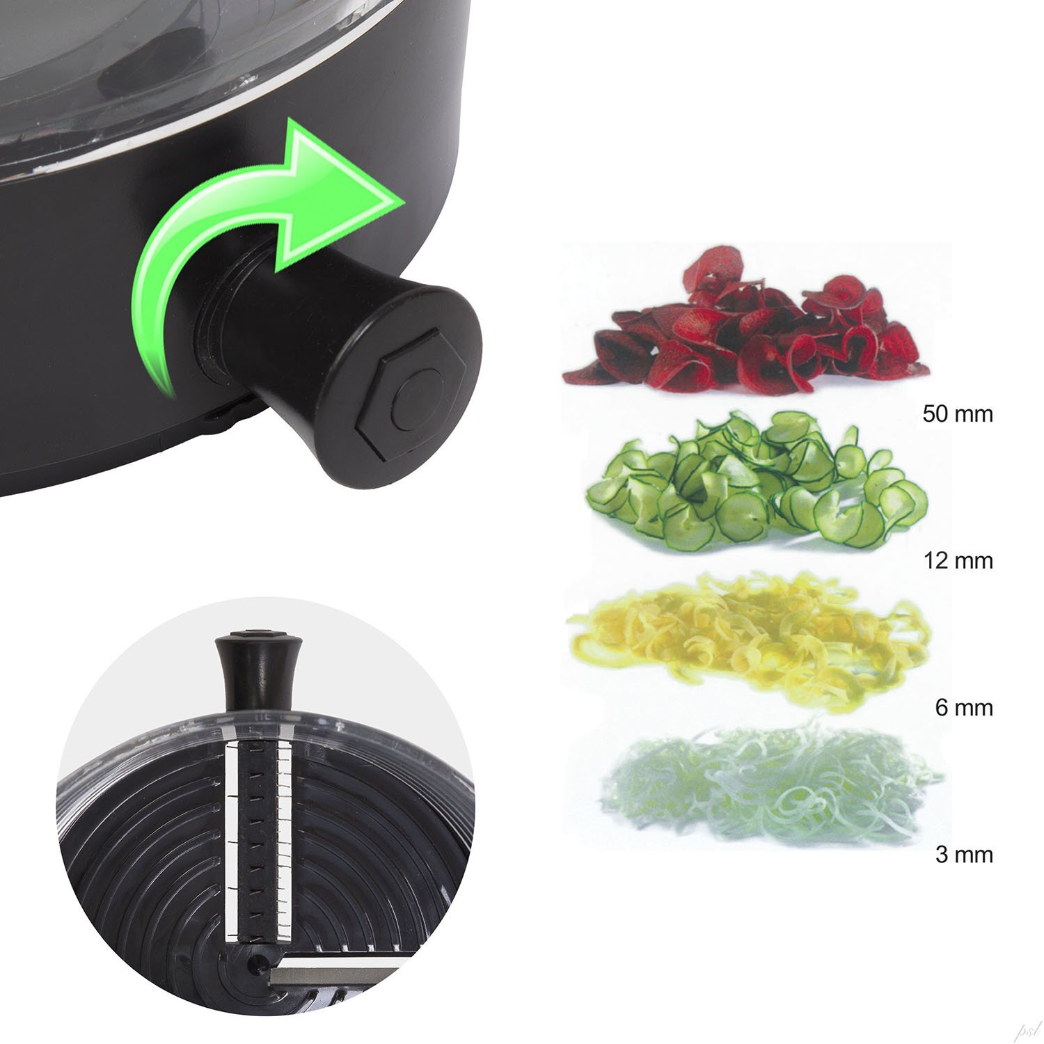 Jumbl Vegetable Spiral Slicer, Easy-to-Use Vegetable/Fruit Ribbon Slicer gallery
