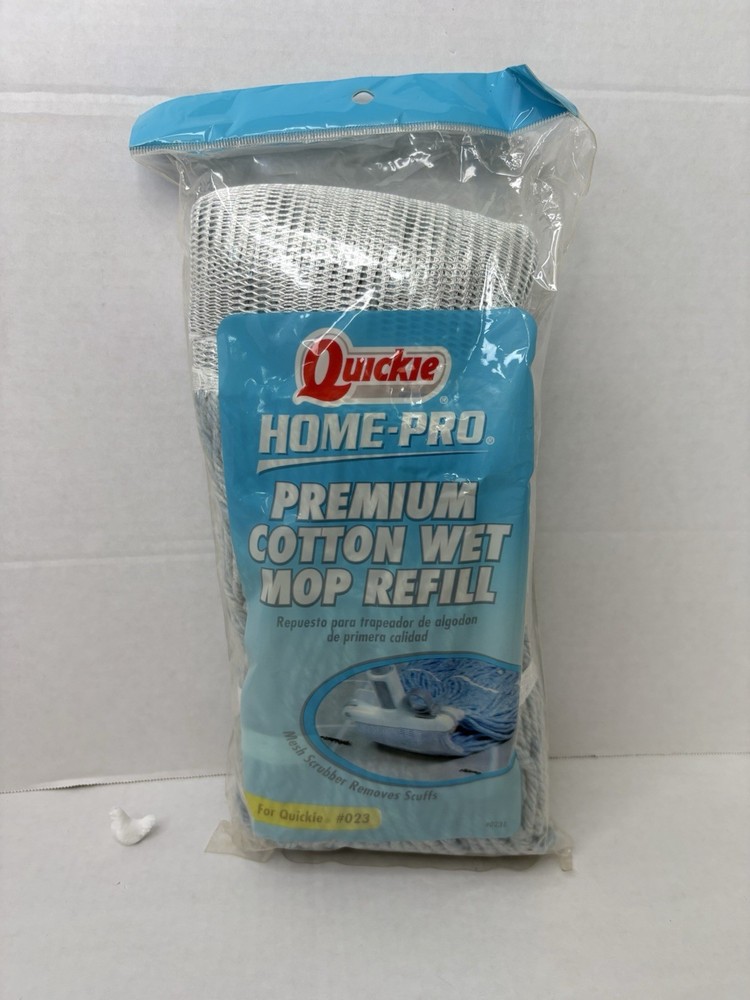 Quickie Home Pro Premium Cotton Wet Mop Refill #023 New Old Stock